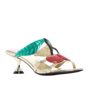 Jeffrey Campbell
Cherrywine Kitten Heel Sandals  size 6.5M